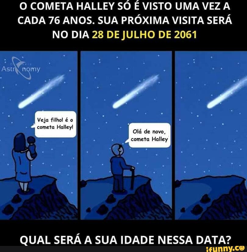 O Cometa Halley So Visto Uma Vez A Cada Anos Sua Pr Xima Visita