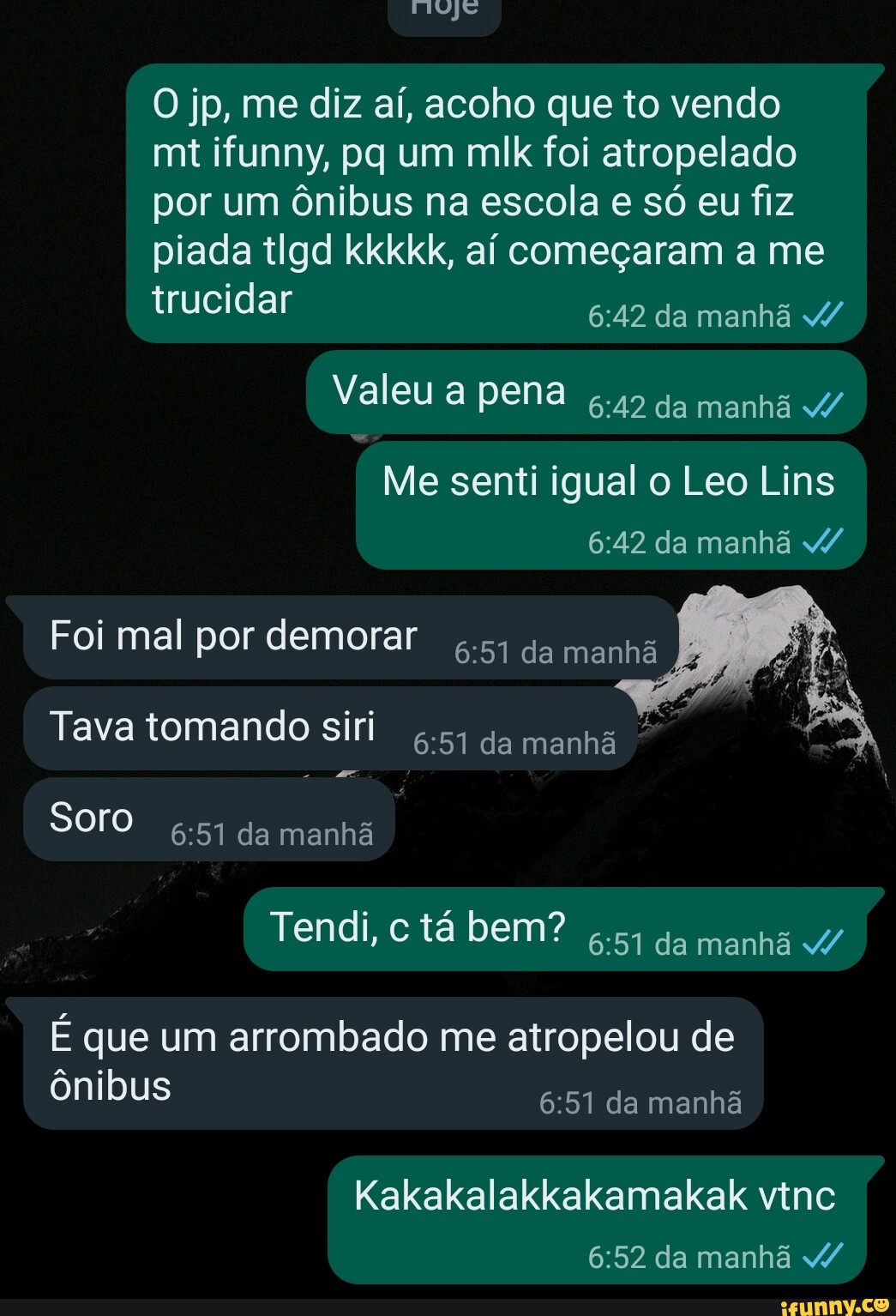 O Jp Me Diz A Acoho Que To Vendo Mt Ifunny Pq Um Miik Foi