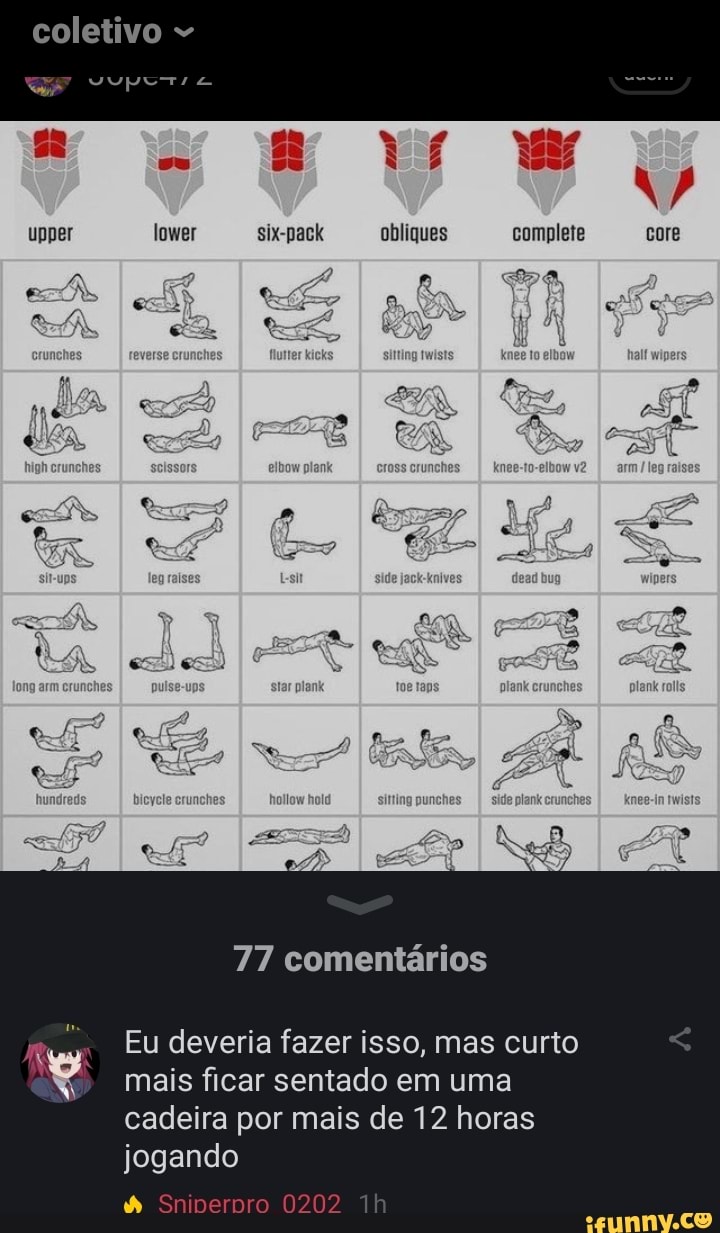 Coletivo Upper Lower Six Pack Obliques Complete Core Ong Arm Crunches 77 Comentários Eu Deveria 0019