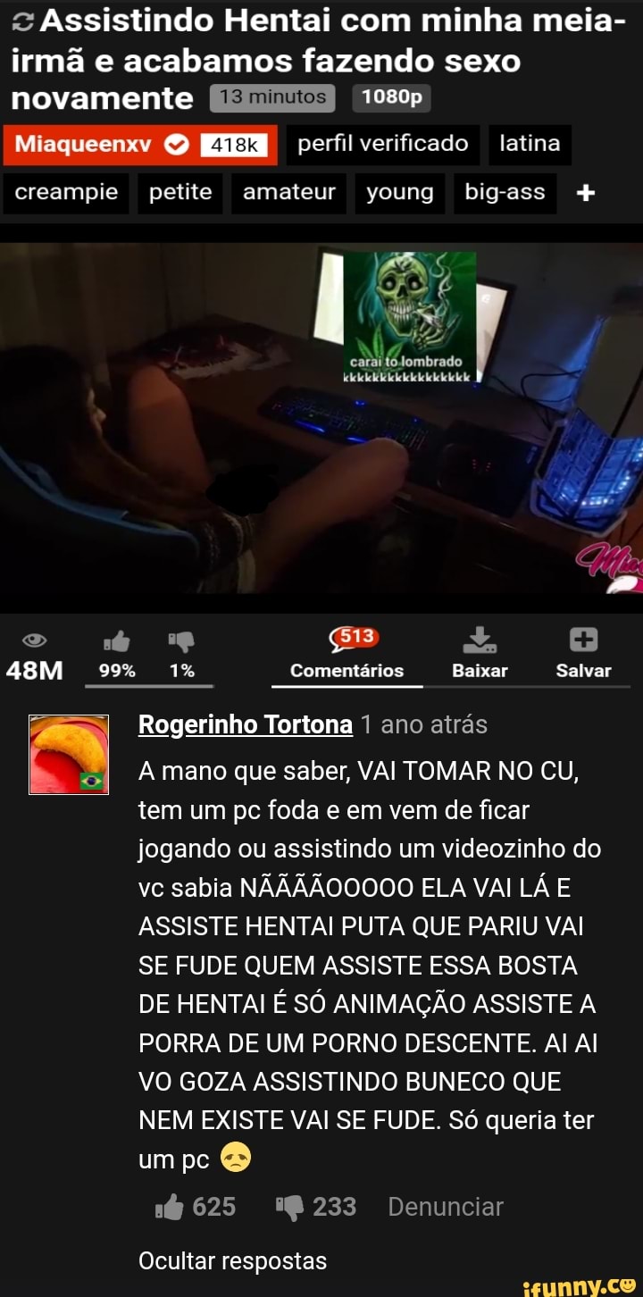 Assistindo pornografia com a irmã